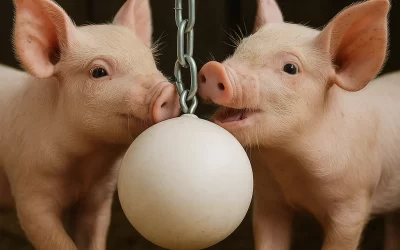 Beneficios del uso de juguetes para cerdos en el bienestar animal